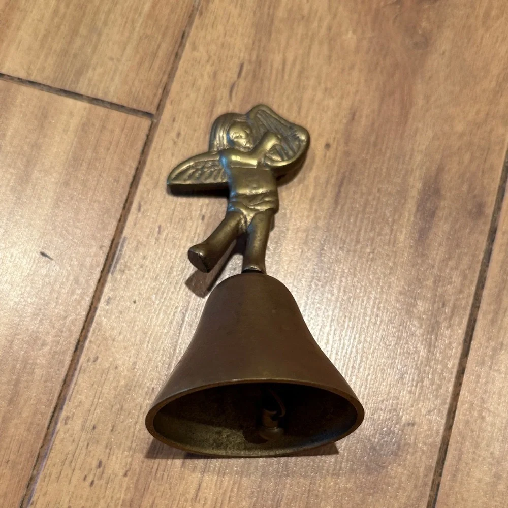 Brass Angel Bell. Made in India.